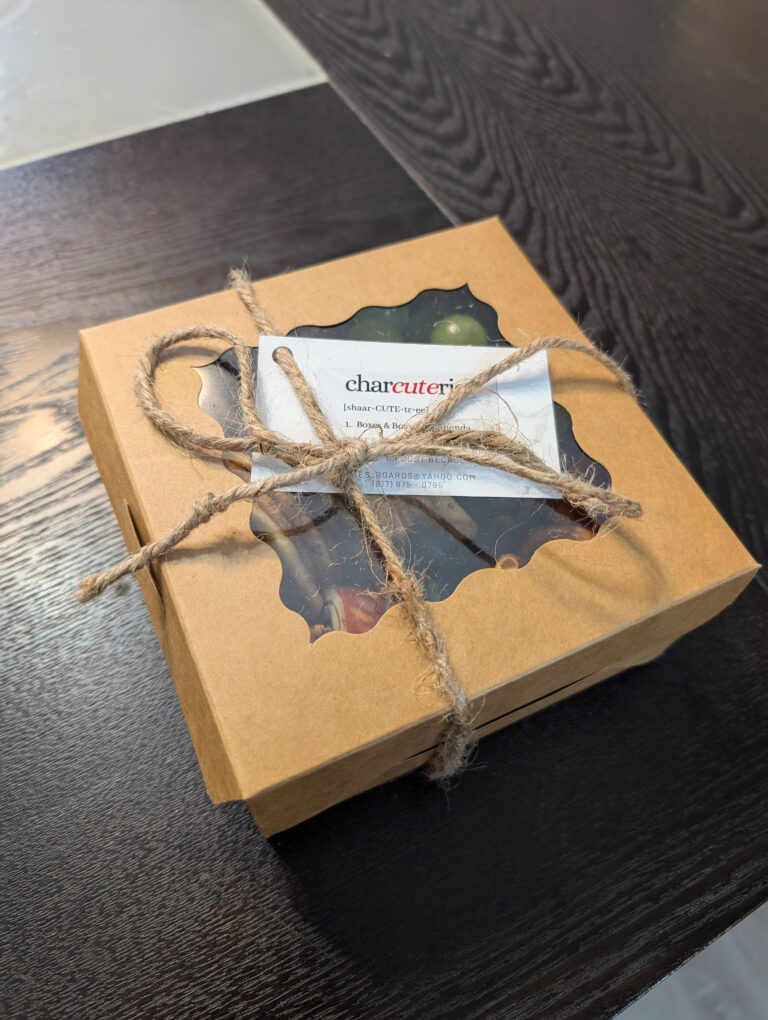 Small personalized charcuterie box